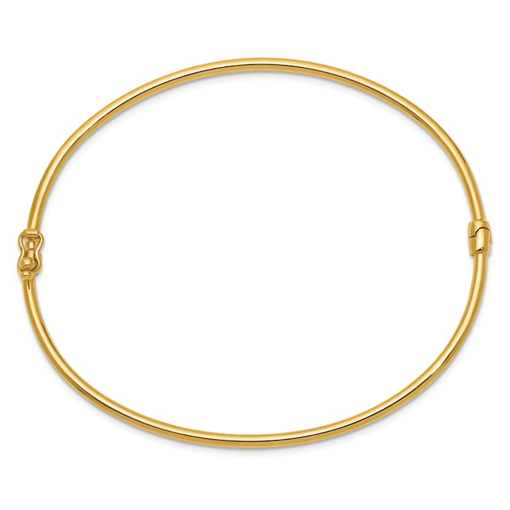 14K Yellow Gold Hinged Bangle Bracelet