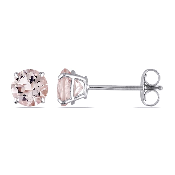 Morganite 14K White Gold Earrings 0.96ctw