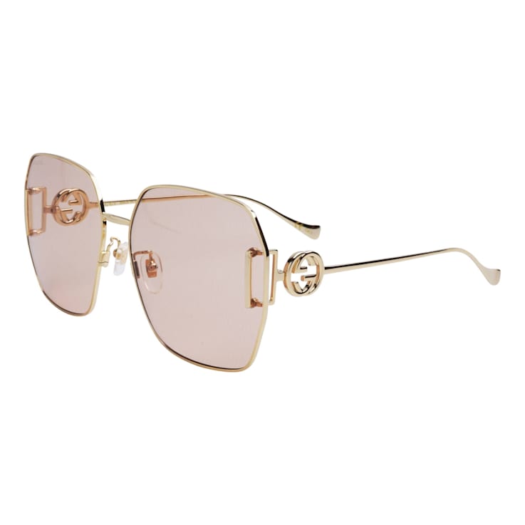 Gucci Gold Tone Frame / Brown Lens Sunglasses - 119Z0A