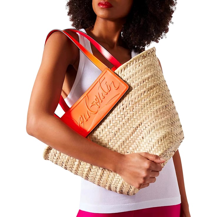 【関税送料込】ルブタン Loubishore Large leather-trimmed tote Christian Louboutin | Loubi Shore Small black leather beach