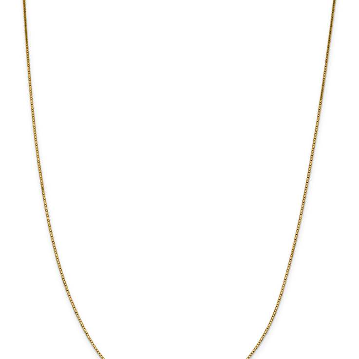 14k Yellow Gold 0.95mm Box Chain 22 Inches