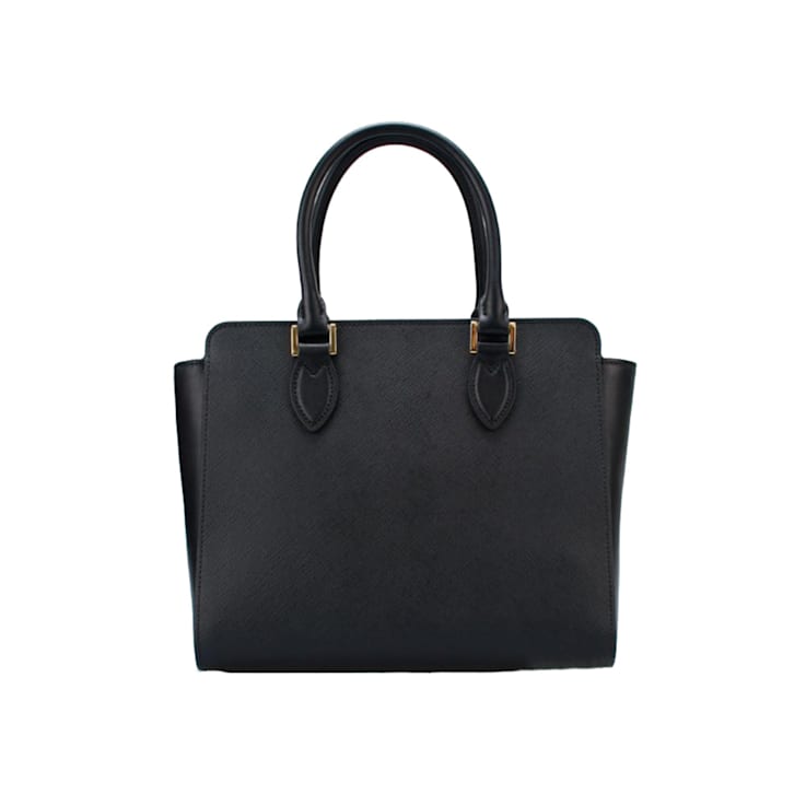 Prada Saffiano Borsa Black Leather Shoulder Tote Handbag Prada Saffiano Borsa Black Leather Shoulder Tote Handbag