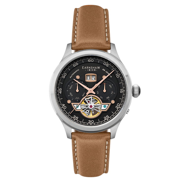 Thomas Earnshaw Baron Grand Date Calendar Open Heart Automatic