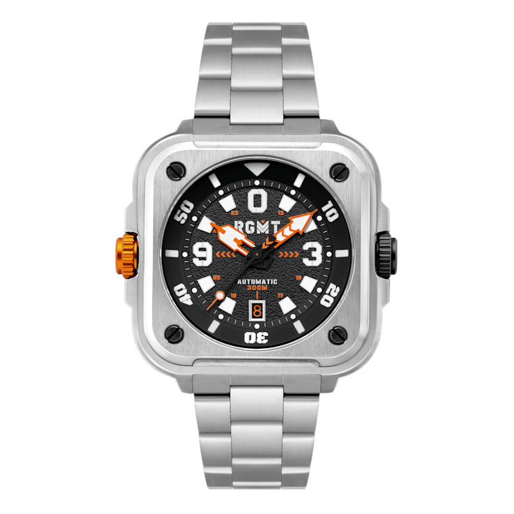 RGMT Pershing Black Dial White Bezel White Stainless Steel Band
Automatic Watch