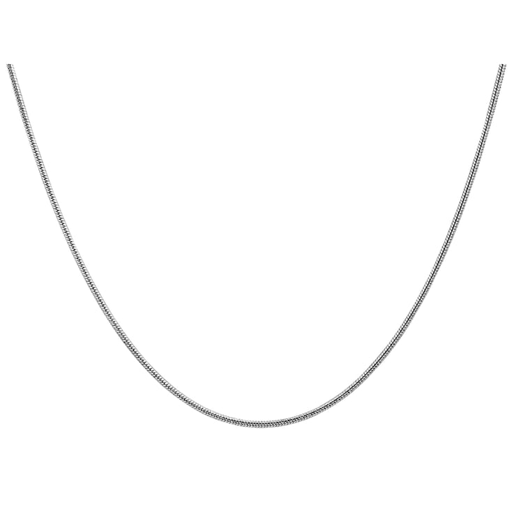 14k White Gold 1.6mm Round Snake Chain 16 Inches