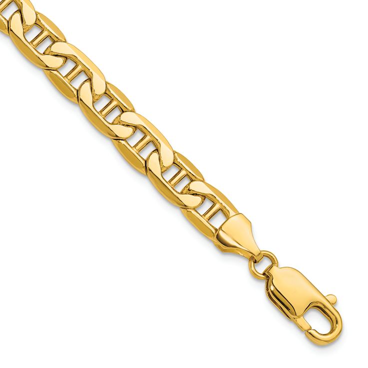 14k Yellow Gold 7mm Mariner Link 20 Inch Chain
