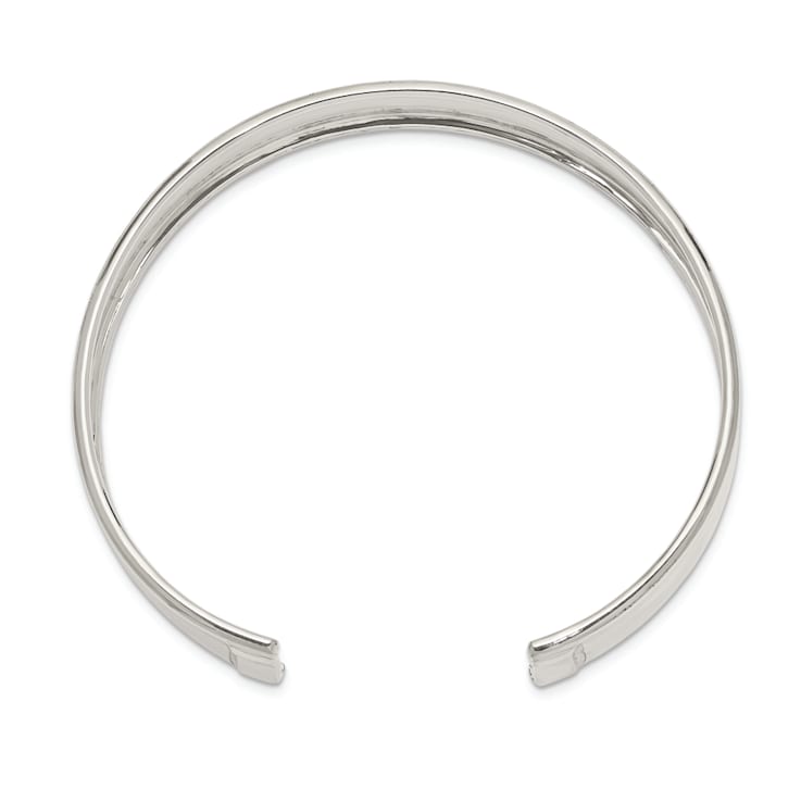 Sterling Silver 10mm Polished Cuff Bracelet