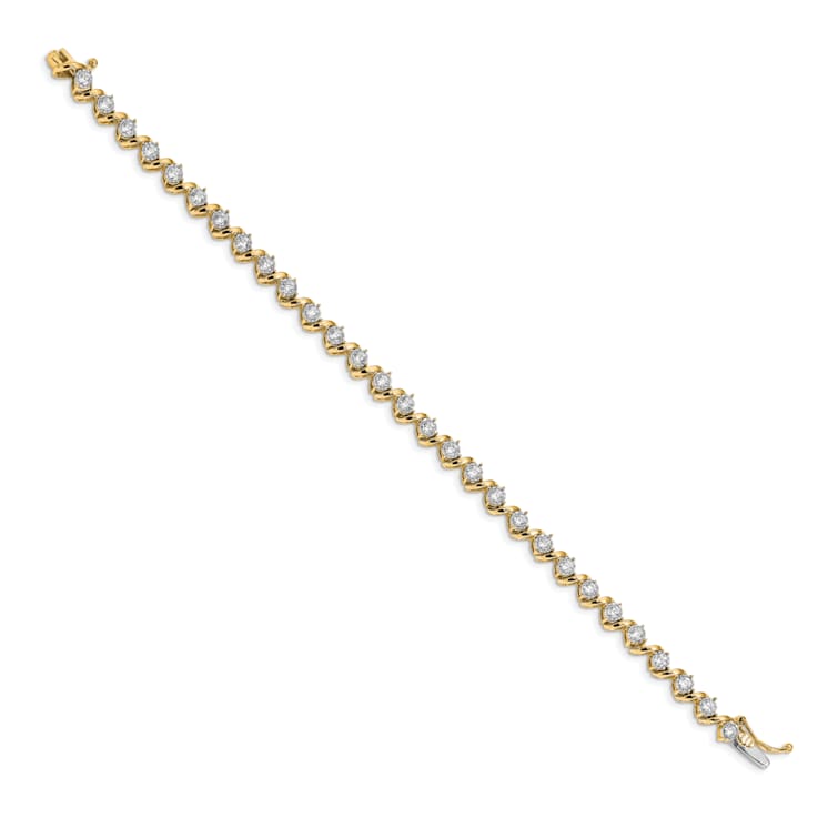 14K Yellow and White Gold Lab Grown Diamond VS/SI GH, Bracelet