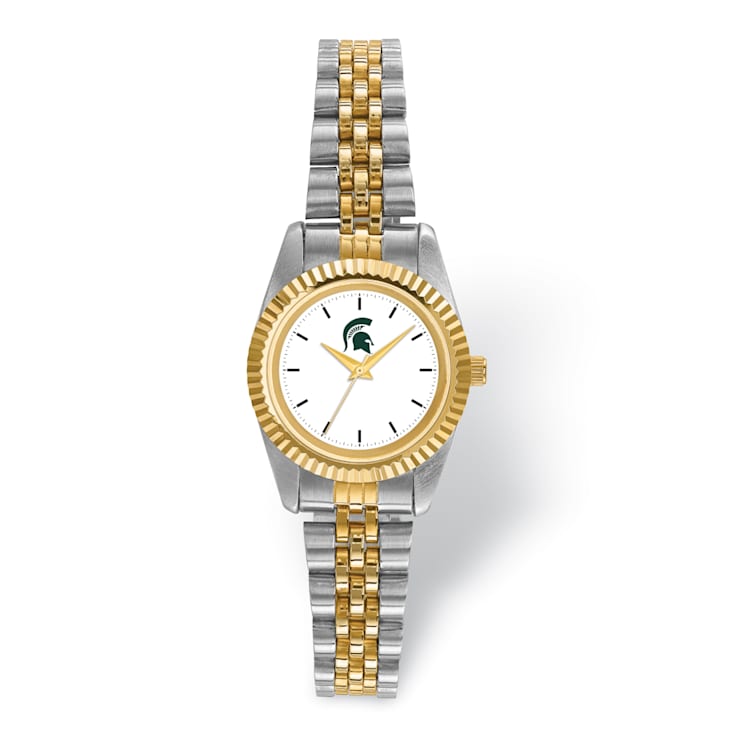 LogoArt Michigan State University Pro Two-tone Ladies Watch