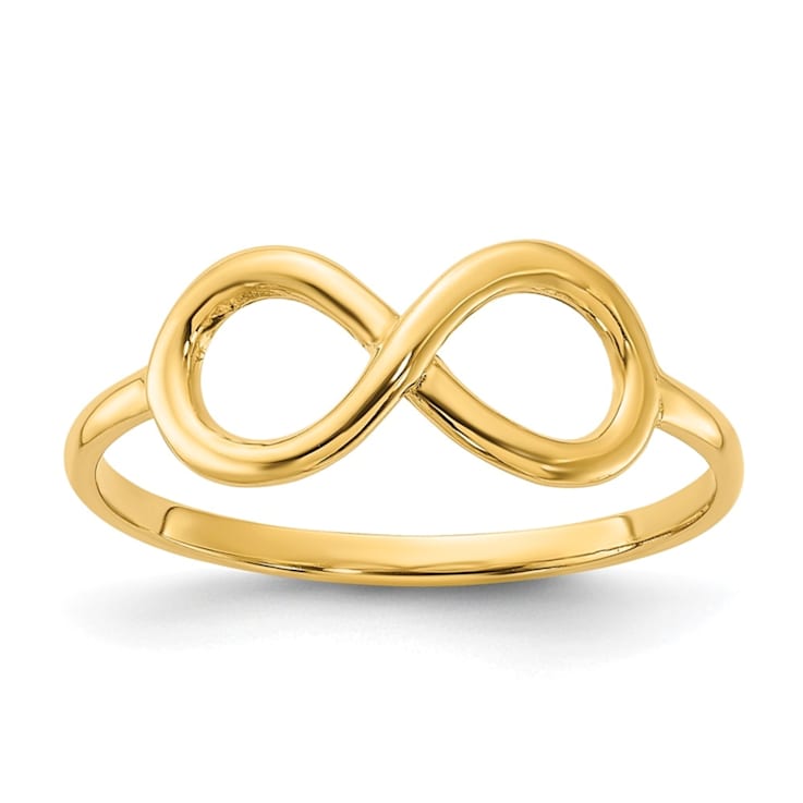 14K Yellow Gold Polished Infinity Ring