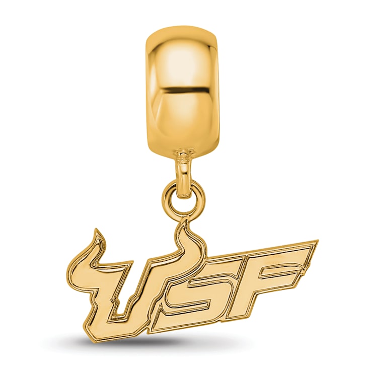 14K Yellow Gold Over Sterling Silver LogoArt University of South Florida
Small Dangle Bead