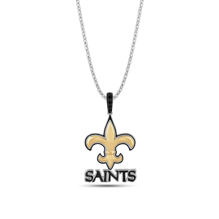 True Fans New Orleans Saints Pendant With 18" Chain