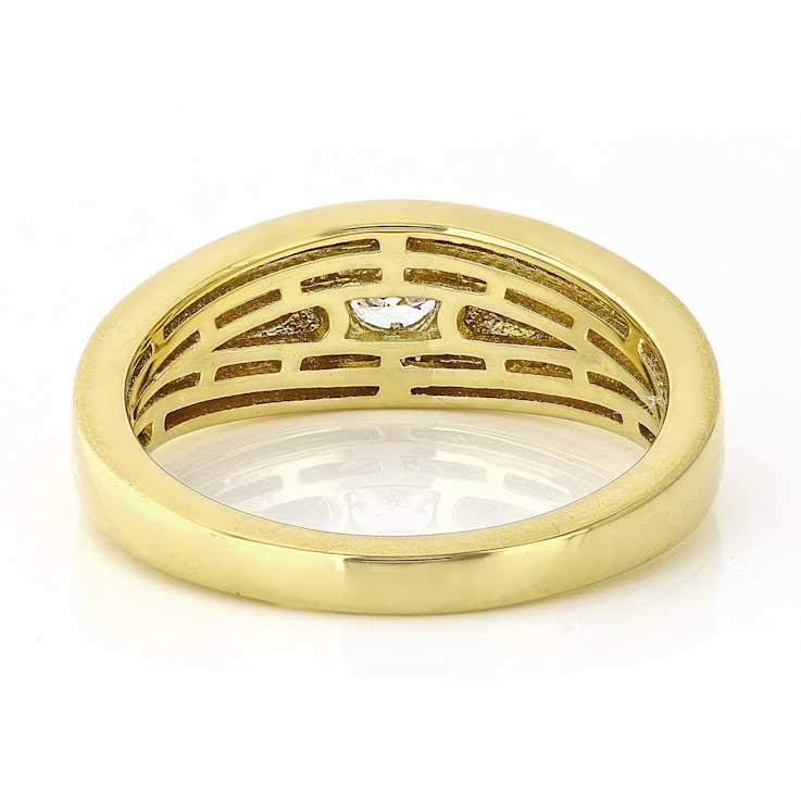 Timeless Lab-Grown Diamond Men's Solitaire Ring In 14K Gold Over
Sterling Silver