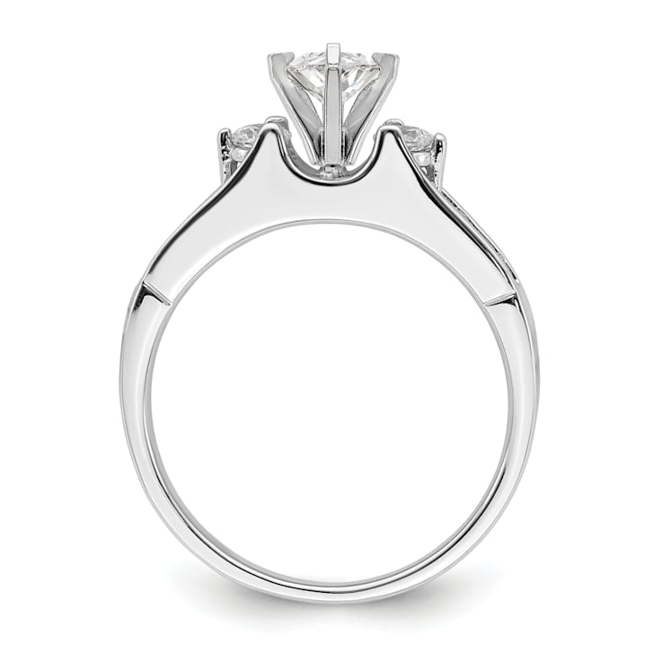 Rhodium Over 14K White Gold Lab Grown Diamond SI1/SI2, G H, Complete
Engagement Ring 0.70ctw