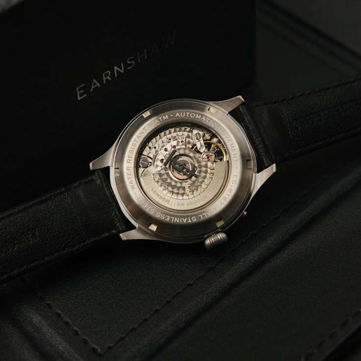 Thomas Earnshaw Baron Grand Date Calendar Open Heart Automatic