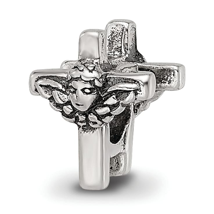 Sterling Silver Angel Cross Bead