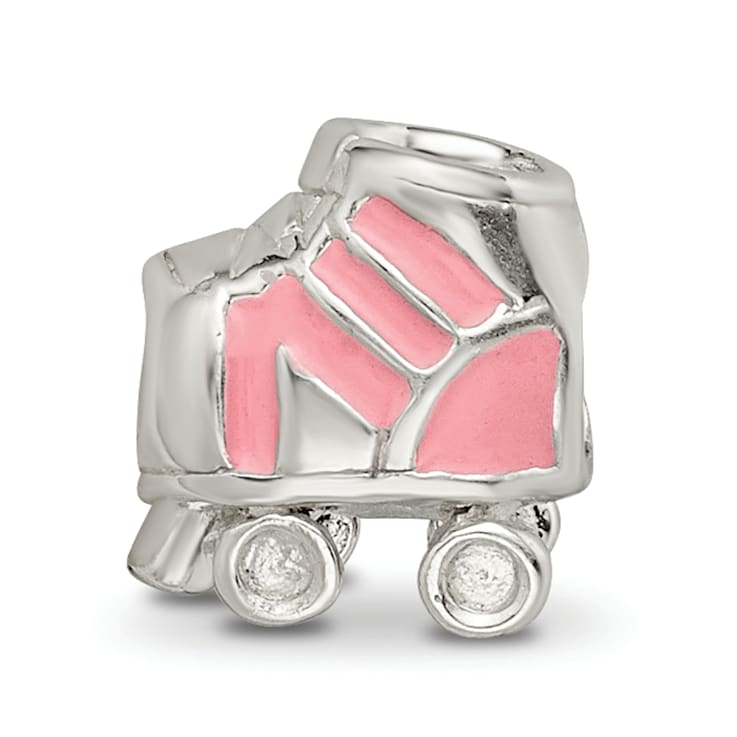 Sterling Silver Enameled Rollerskate Bead