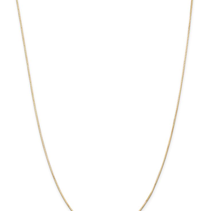 14k Yellow Gold 0.9mm Solid Octagonal Snake 24 Inch Chain
