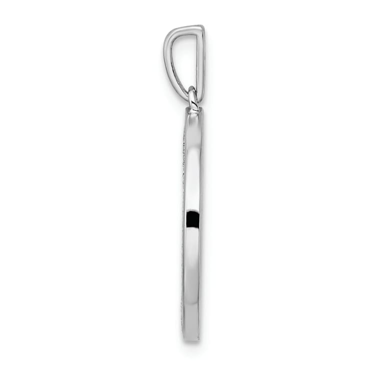 14K White Gold Gatsby Diamond Initial J Charm