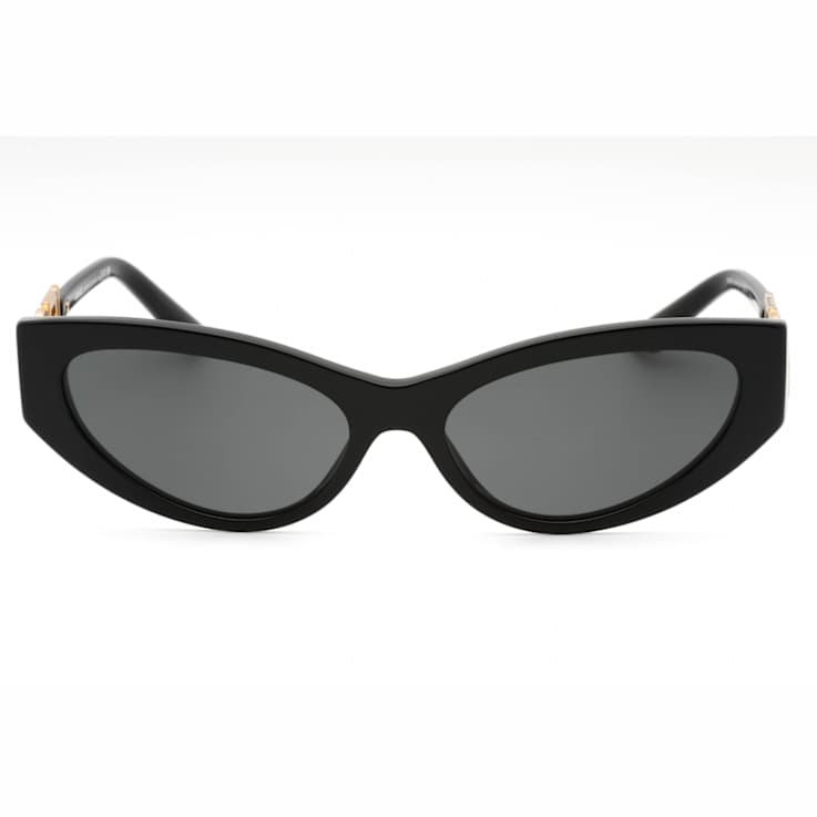 Versace Black Cat Eye Frame / Dark Gray Lenses Sunglasses