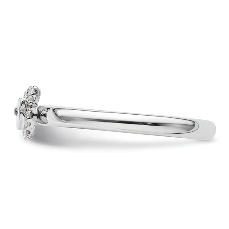 Sterling Silver Stackable Expressions Cat Diamond Ring Sterling Silver Stackable Expressions Cat Diamond Ring