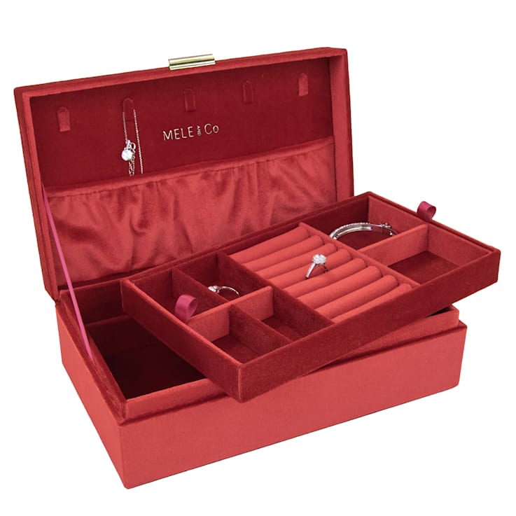Mele and Co Jewel Velvet Jewelry Box