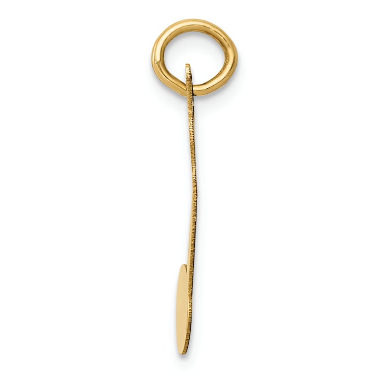 14k Yellow Gold Polished Musical Note Charm
