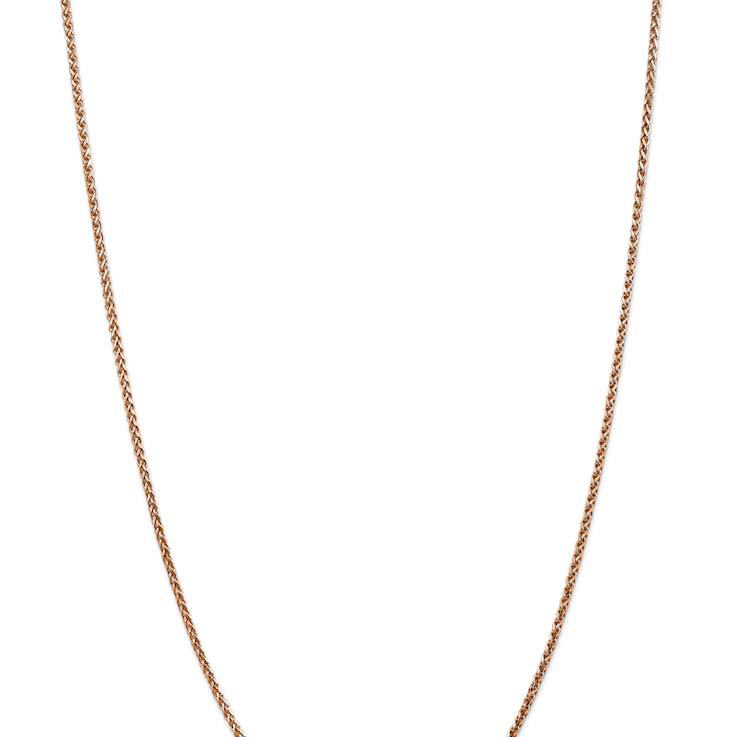 14k Rose Gold 2.1mm Solid Diamond-cut Spiga 22 Inch Chain