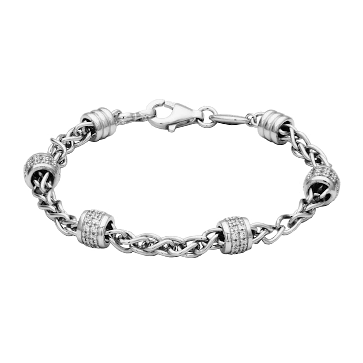 White Cubic Zirconia Rhodium Over Sterling Silver Jewelry Set 3.17ctw