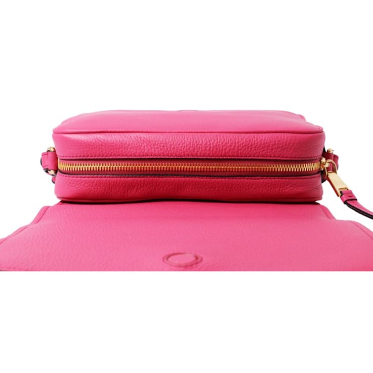 Prada Vitello Phenix Peonia Leather Flap Crossbody Bag - 17SPQA