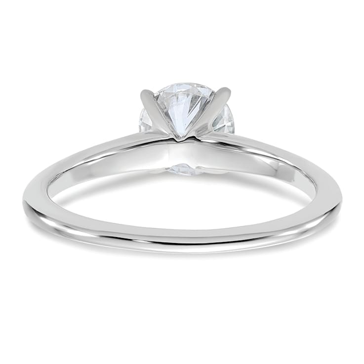 Rhodium Over 14K White Gold 1 ct. D E F Pure Light Round Moissanite
Solitaire Ring
