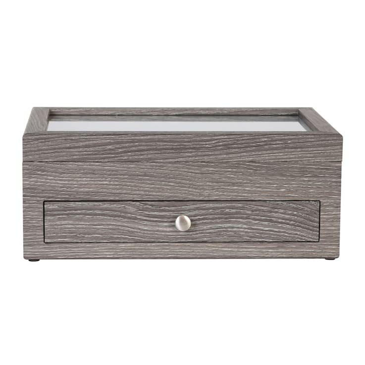 Mele and Co Ardene Grey Wooden Jewelry Case