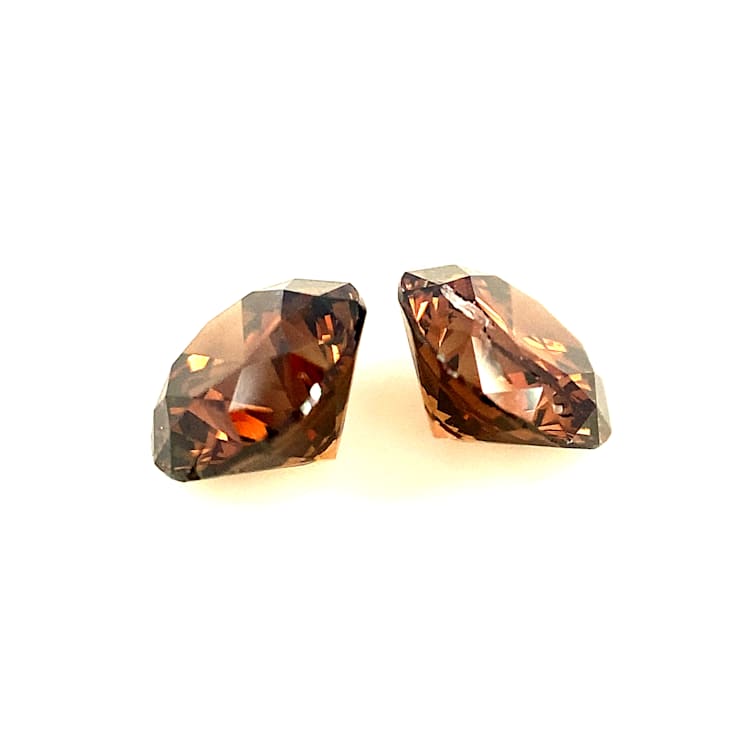 Natural Mocha Brown Diamond 5.74mm Round Matched Pair 1.49ctw