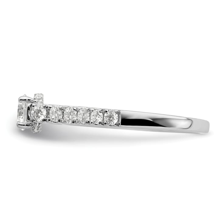 Rhodium Over 14K White Gold Lab Grown Diamond VS/SI GH, Complete
Engagement Ring 0.88ctw