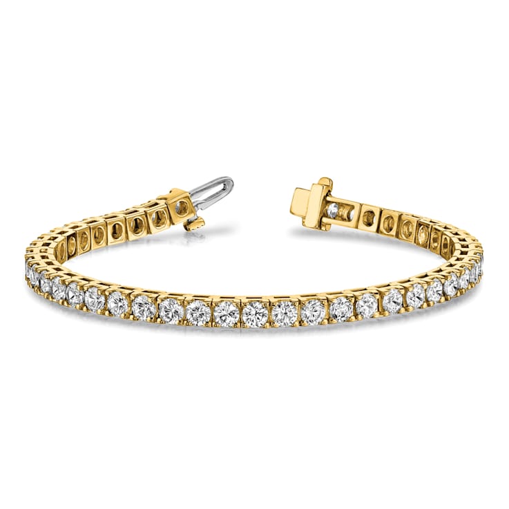 14K Yellow Gold Lab Grown Diamond VS/SI GH, Tennis Bracelet