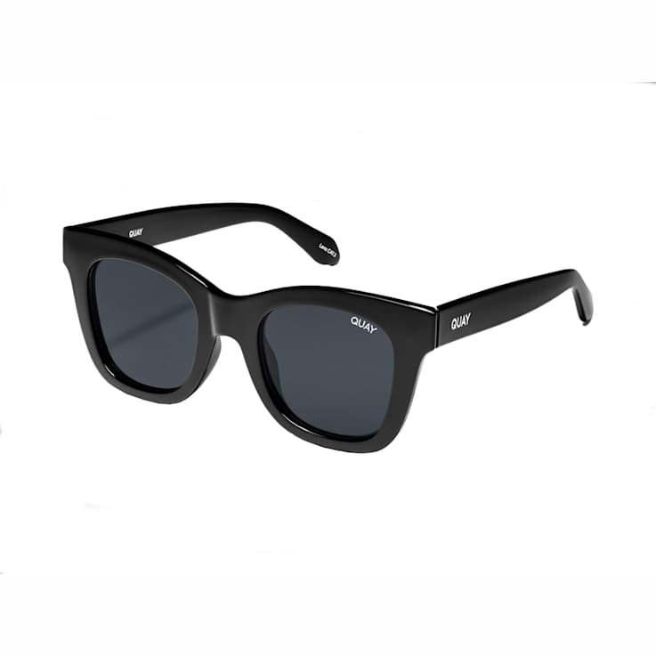 Quay After Hours Black Square Frame / Smoke Polarized Lenses Sunglasses