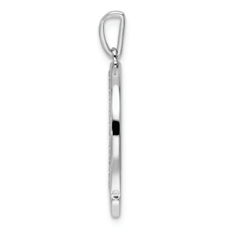 14K White Gold Gatsby Diamond Initial Q Charm