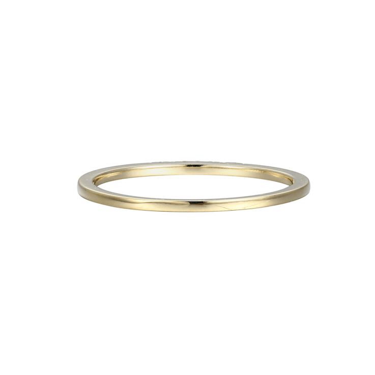 White Cubic Zirconia 18k Yellow Gold Over Sterling Silver Ring 0.05ctw