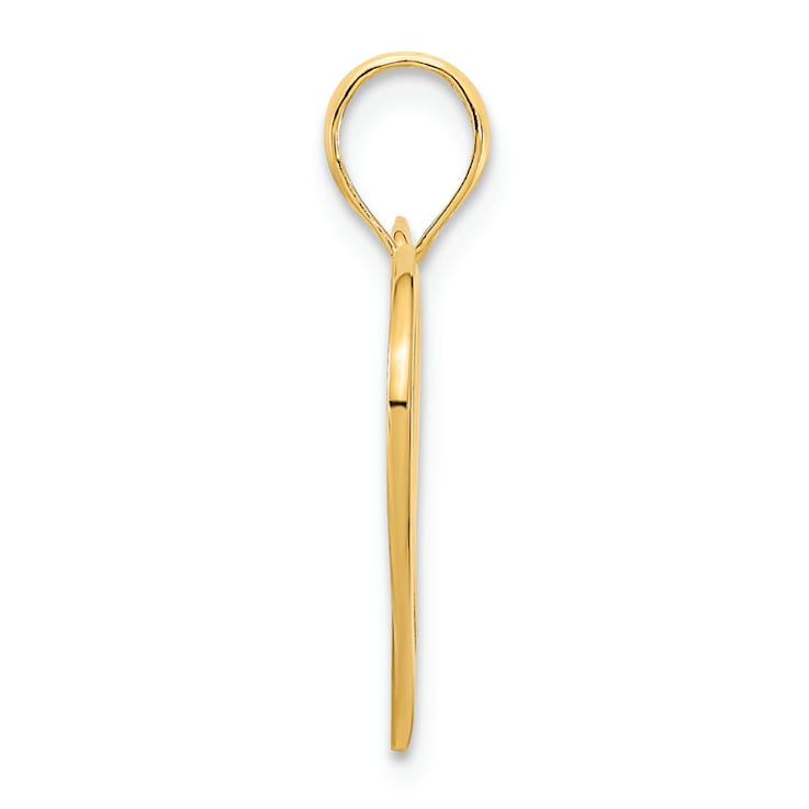 14k Yellow Gold Fancy Heart Pendant