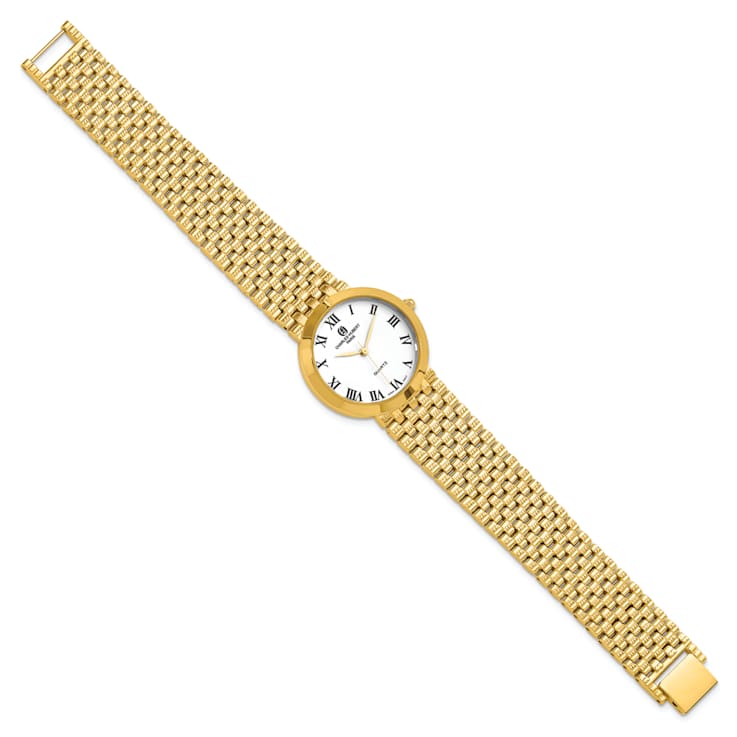 Mens Charles Hubert Satin Gold-finish Brass 32mm Watch