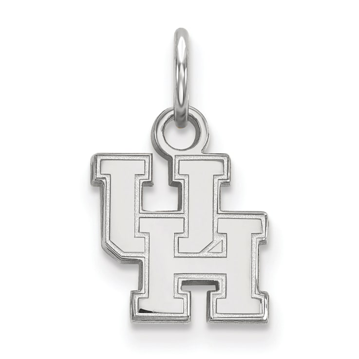Rhodium Over Sterling Silver LogoArt University of Houston Extra Small Pendant