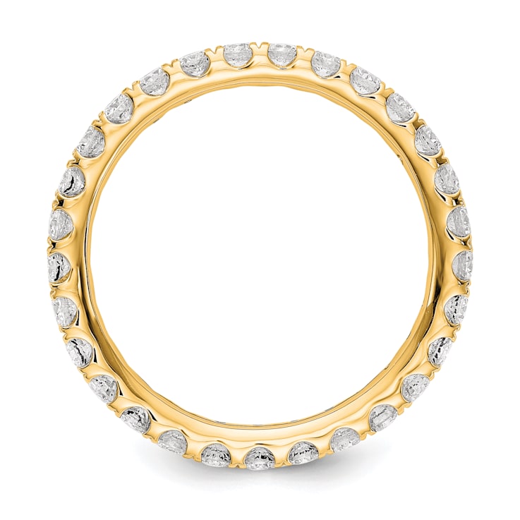 14K Yellow Gold Lab Grown Diamond SI1/SI2, G H I, Eternity Band