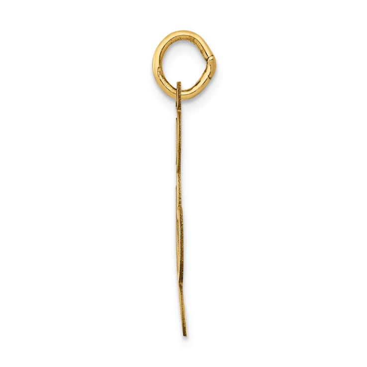 14k Yellow Gold Polished Treble Clef pendant