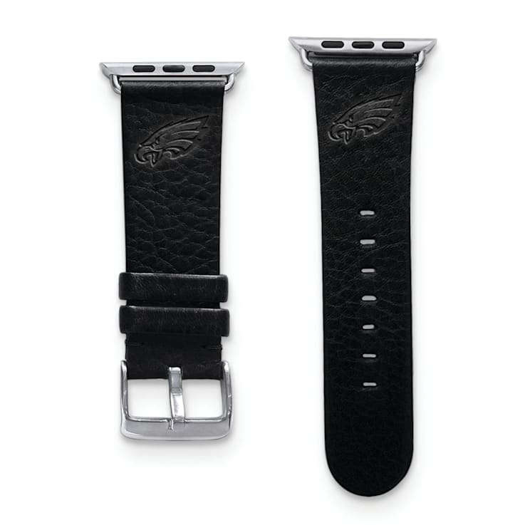 Gametime Philadelphia Eagles Leather Band fits Apple Watch (38/40mm S/M
Black). Watch not included.