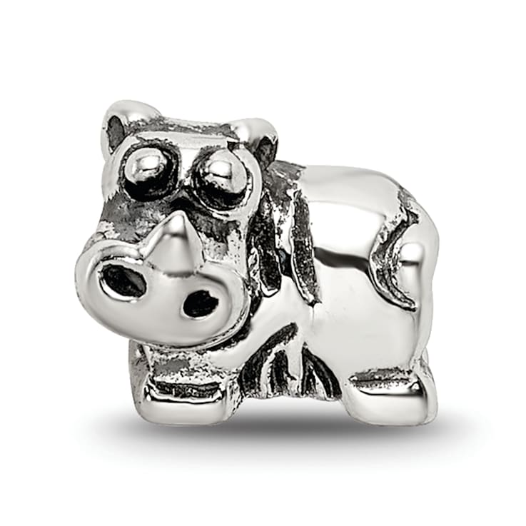 Sterling Silver Rhino Bead