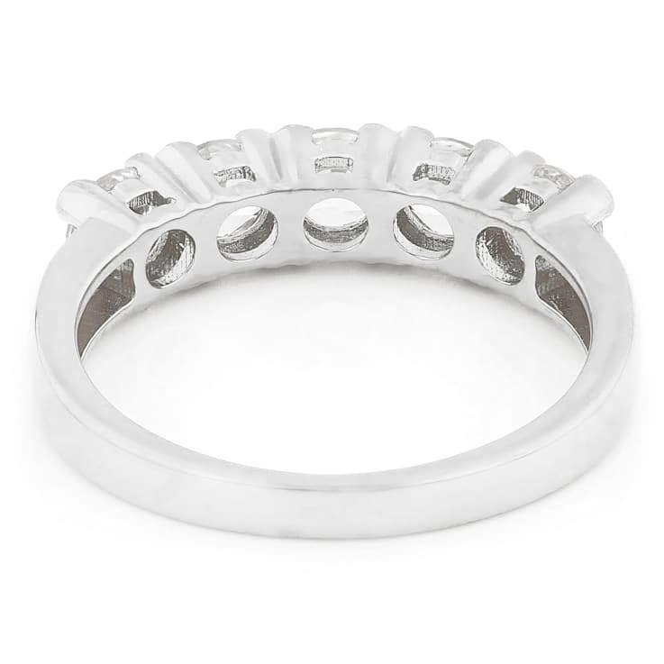 Lab-Created White Sapphire Band Ring In Sterling Silver 1.40ctw