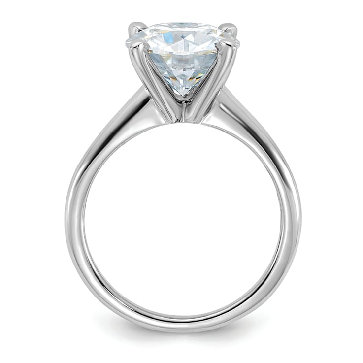 Rhodium Over 14K White Gold 3 5/8 ct. D E F Pure Light Round Moissanite
Solitaire Ring