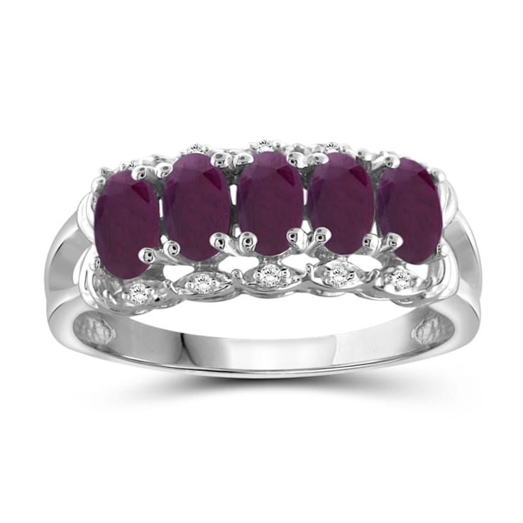 Red Ruby Rhodium Over Sterling Silver Ring 1.63ctw