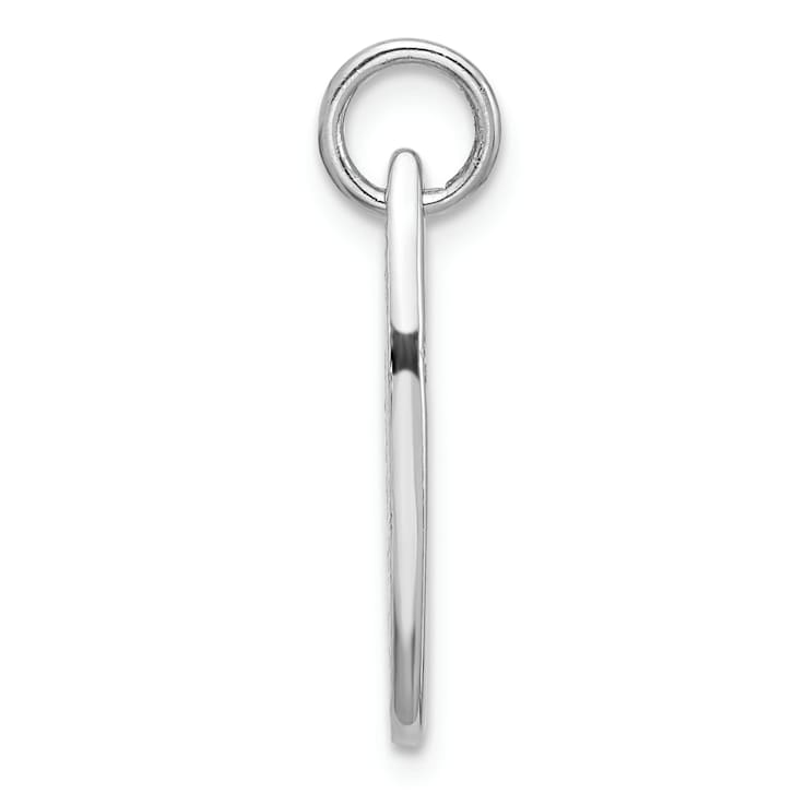 Rhodium Over Sterling Silver Polished Blue Enamel Turtle Surfboard Pendant