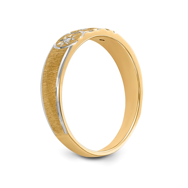 14K Yellow Gold AA Quality Ladies Wedding Band